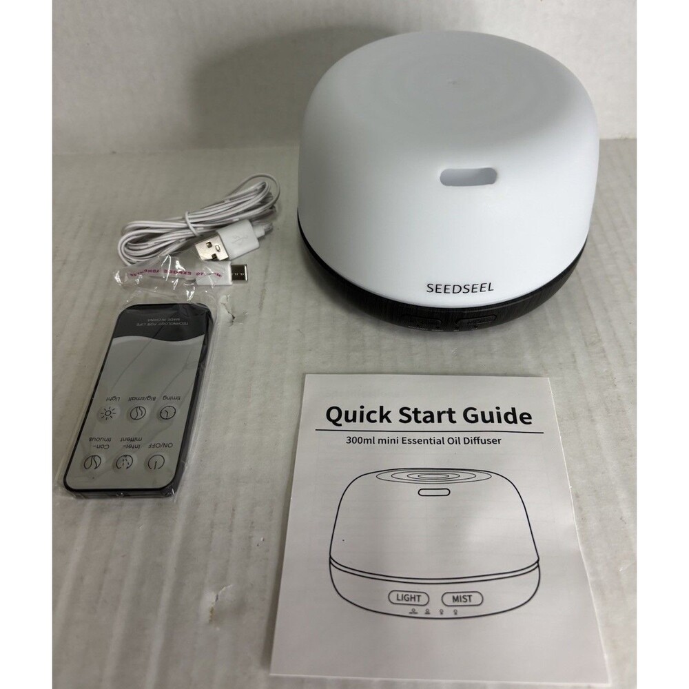 SEEDSEEL 300ML Essential Oil Diffuser Aroma Diffuser With Remote Control USB